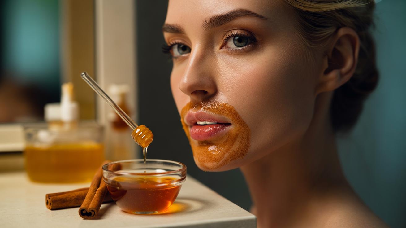 The cinnamon + honey mask that lightens lip hair : how gentle peroxide forms naturally