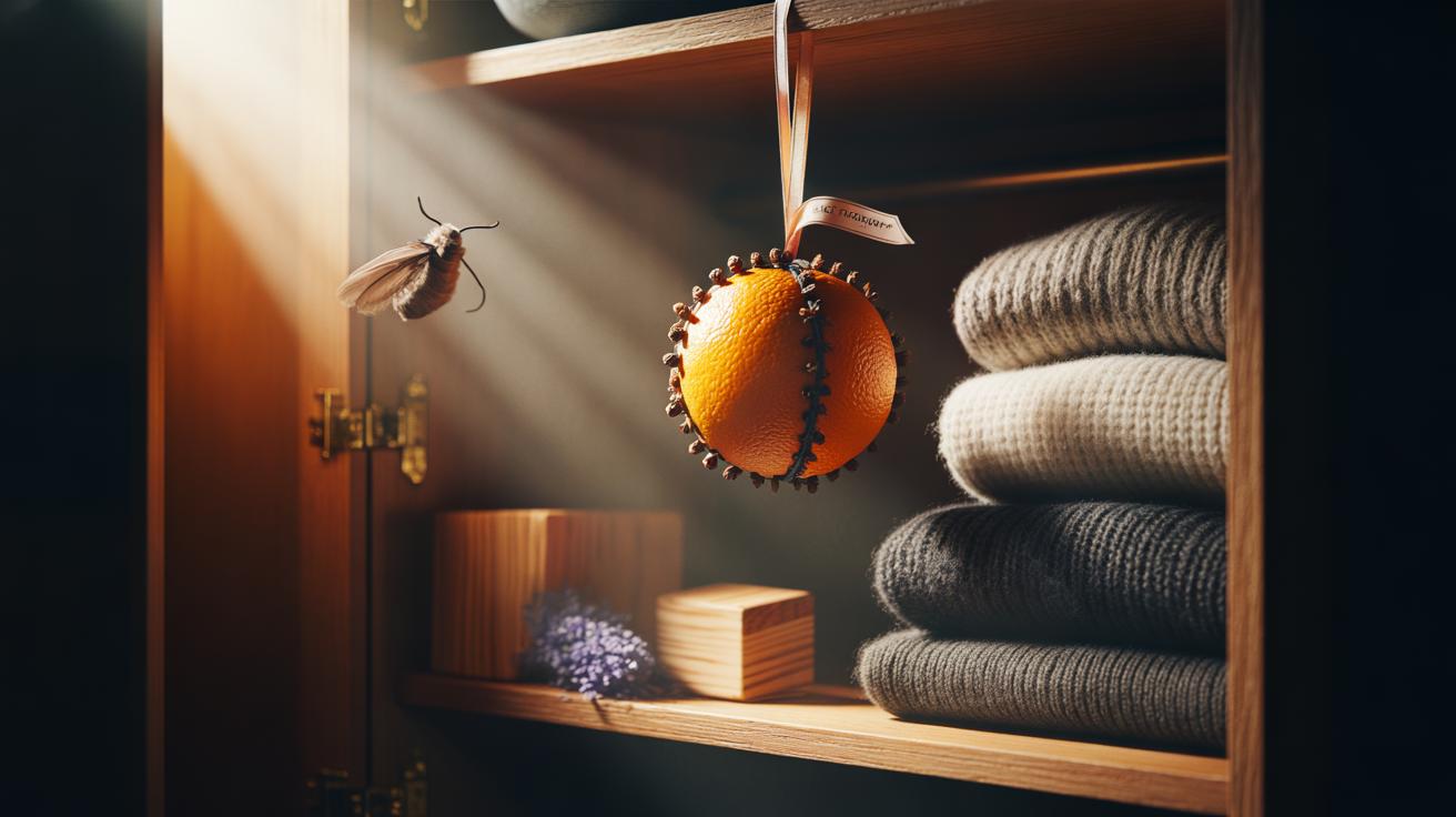 The clove orange pomander that repels moths for months : how combined scents create a barrier