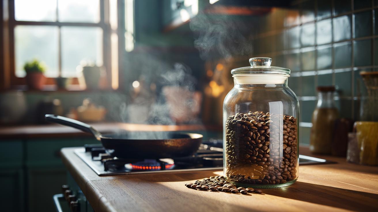 The coffee bean jar that neutralises kitchen smells : how roasted aroma masks cooking odours