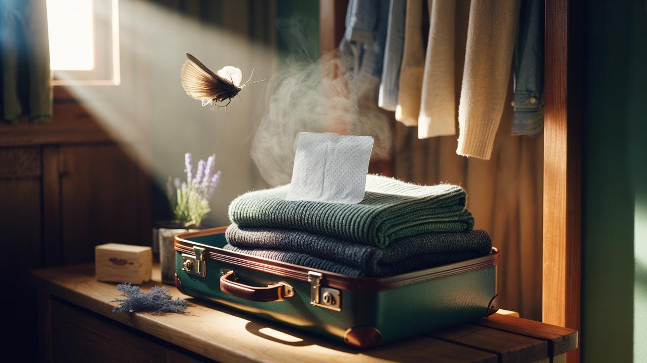 The dryer sheet in suitcases that keeps clothes moth-free : how scent protects all year