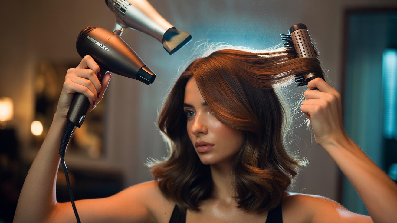 The “flip blowout” technique that creates instant volume: how directional drying lifts roots