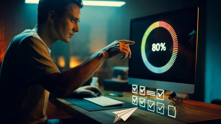 Illustration of the ‘good enough’ 80% mindset that ends perfectionism and frees massive action