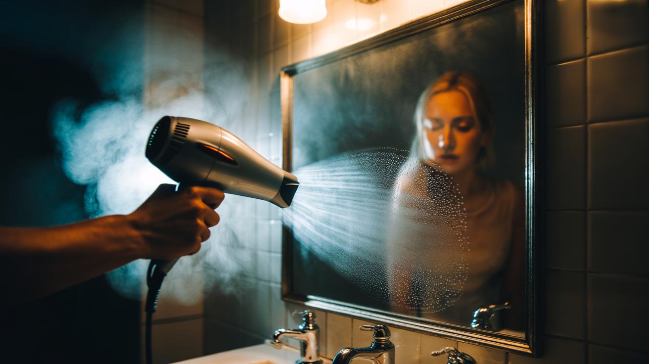The hairdryer trick that defogs mirrors in seconds : how warm air clears condensation fast