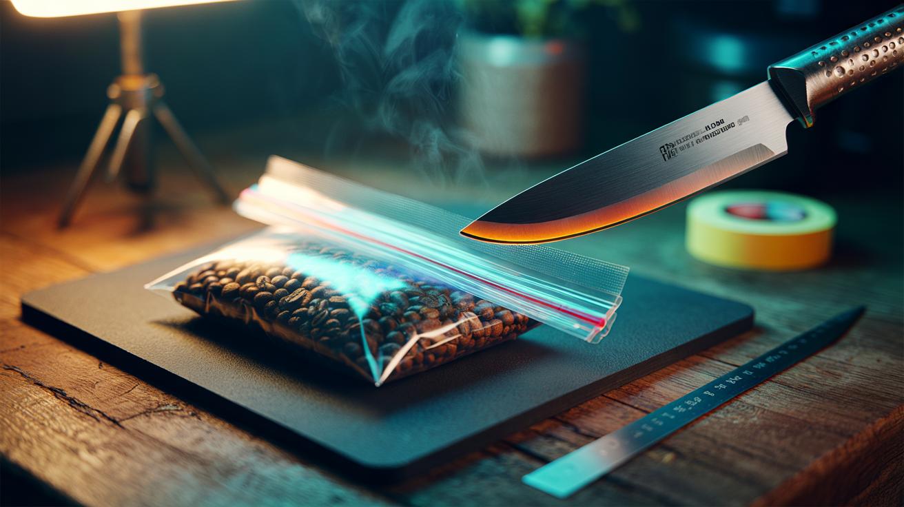 The hot knife that seals plastic bags like new : how heat melts edges together perfectly