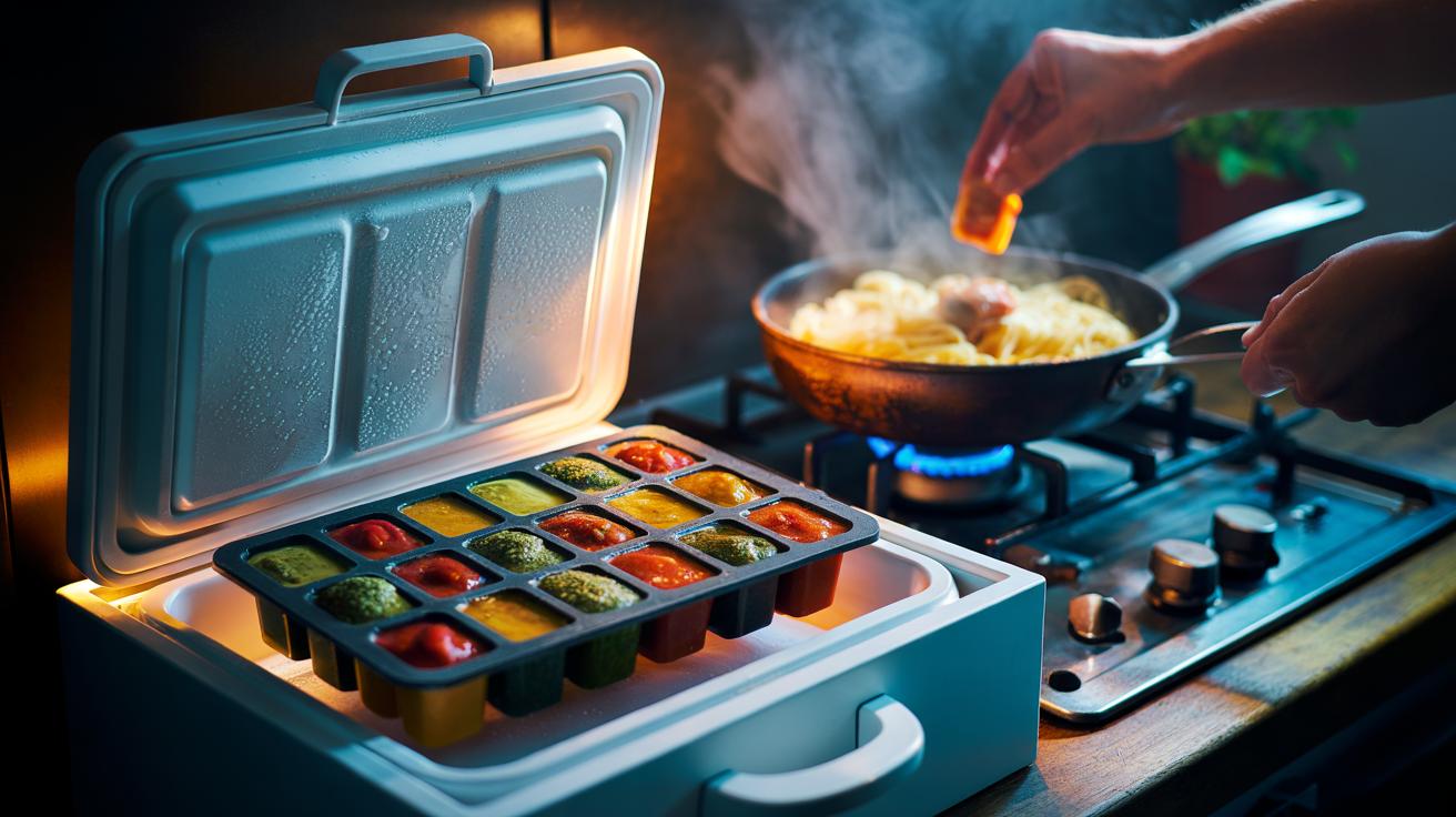 The ice cube tray that freezes leftover sauce perfectly : how cubes end food waste