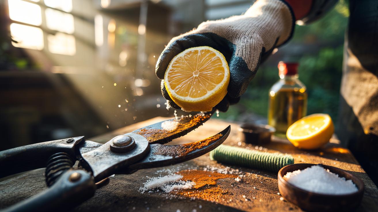 The lemon + salt scrub that removes rust from garden tools : how natural acid lifts stains in minutes