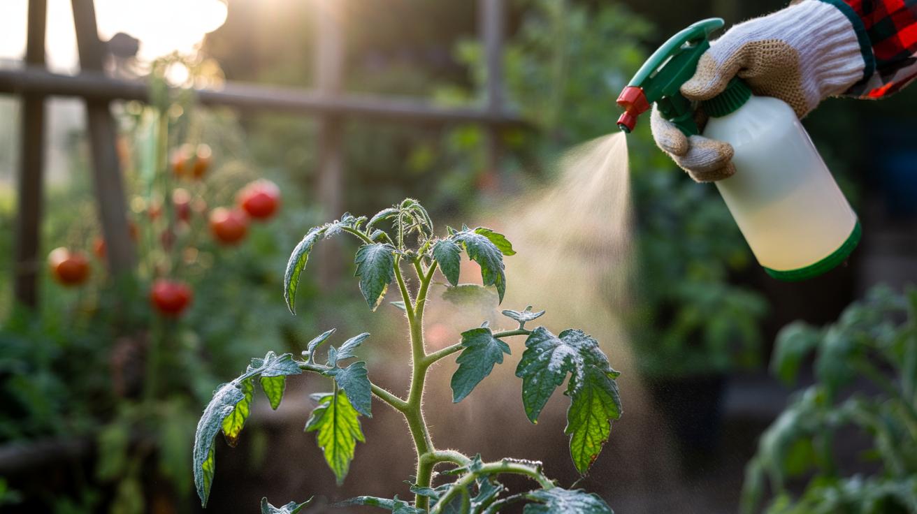 The milk + water mix that stops tomato fungal issues : how proteins create a protective barrier