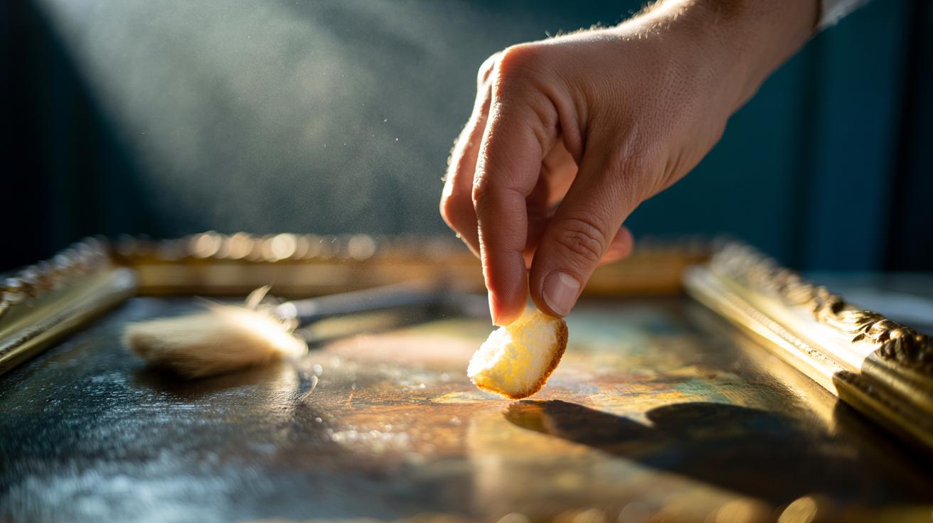 The old bread trick that cleans dusty paintings safely : how soft crumbs lift dirt without damaging paint