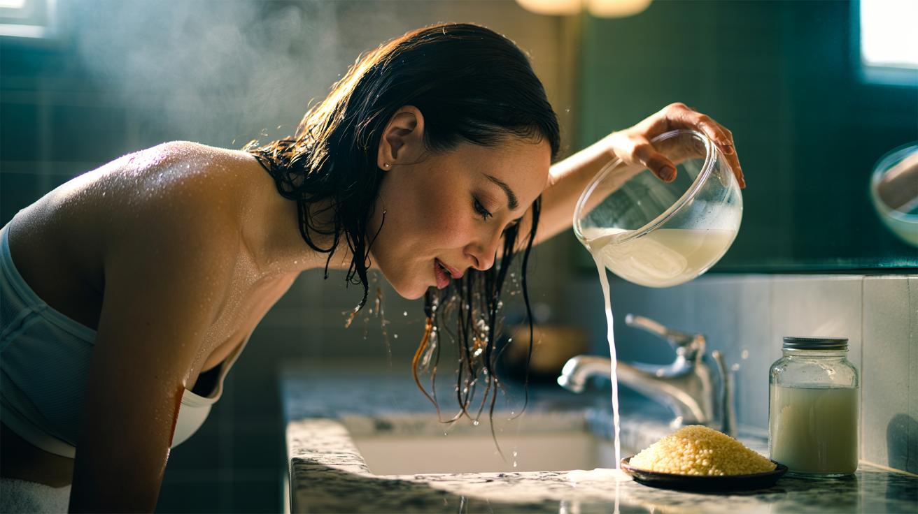 The rice-water rinse that strengthens hair fast: how amino acids repair weak strands