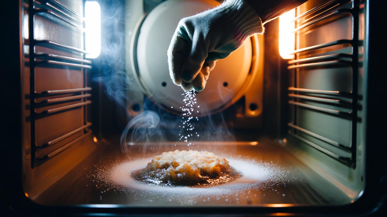 The salt on oven spills that stops them burning : how crystals make cleanup effortless