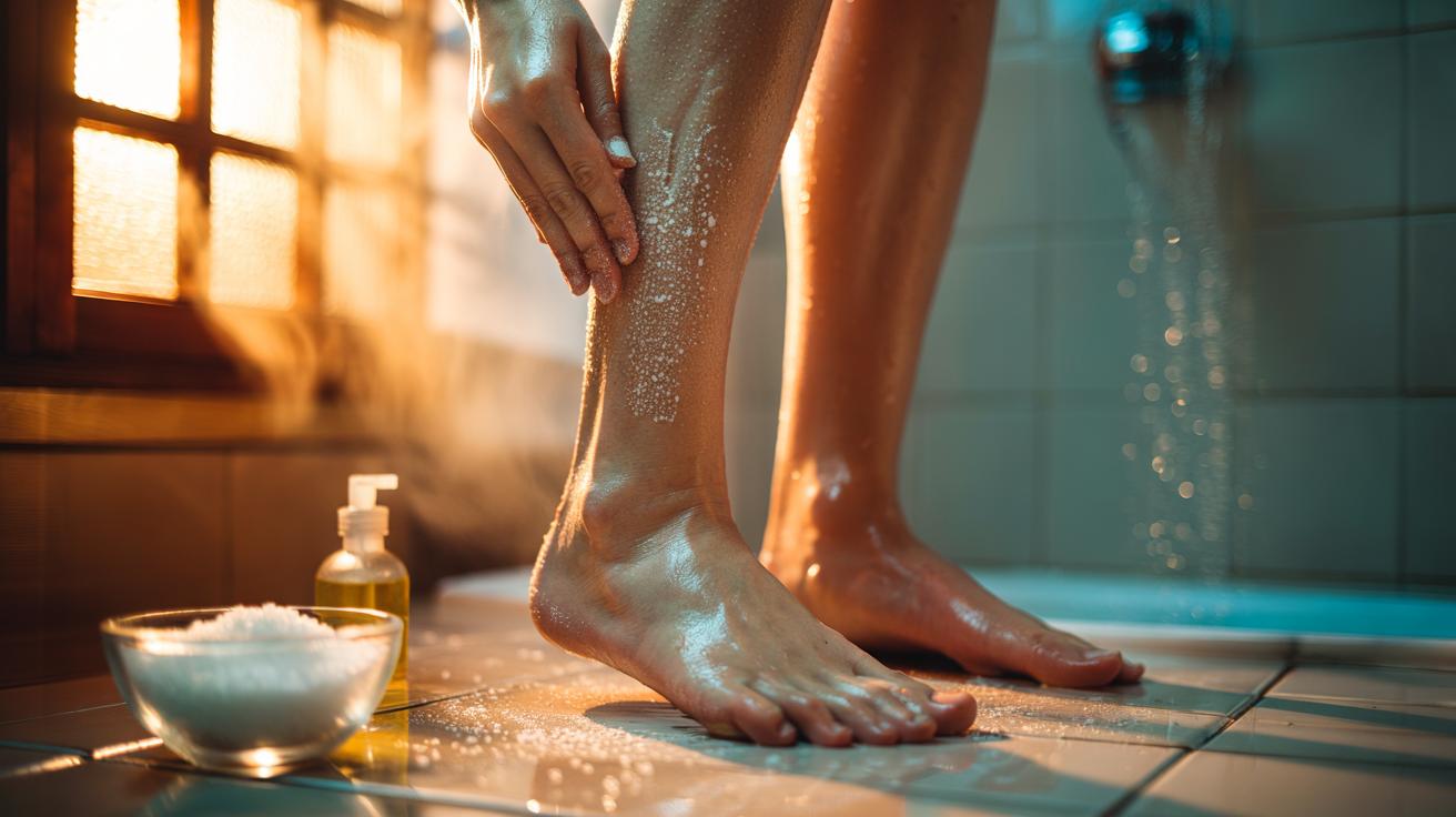 The salt scrub that removes fake tan streaks : how gentle exfoliation evens skin fast
