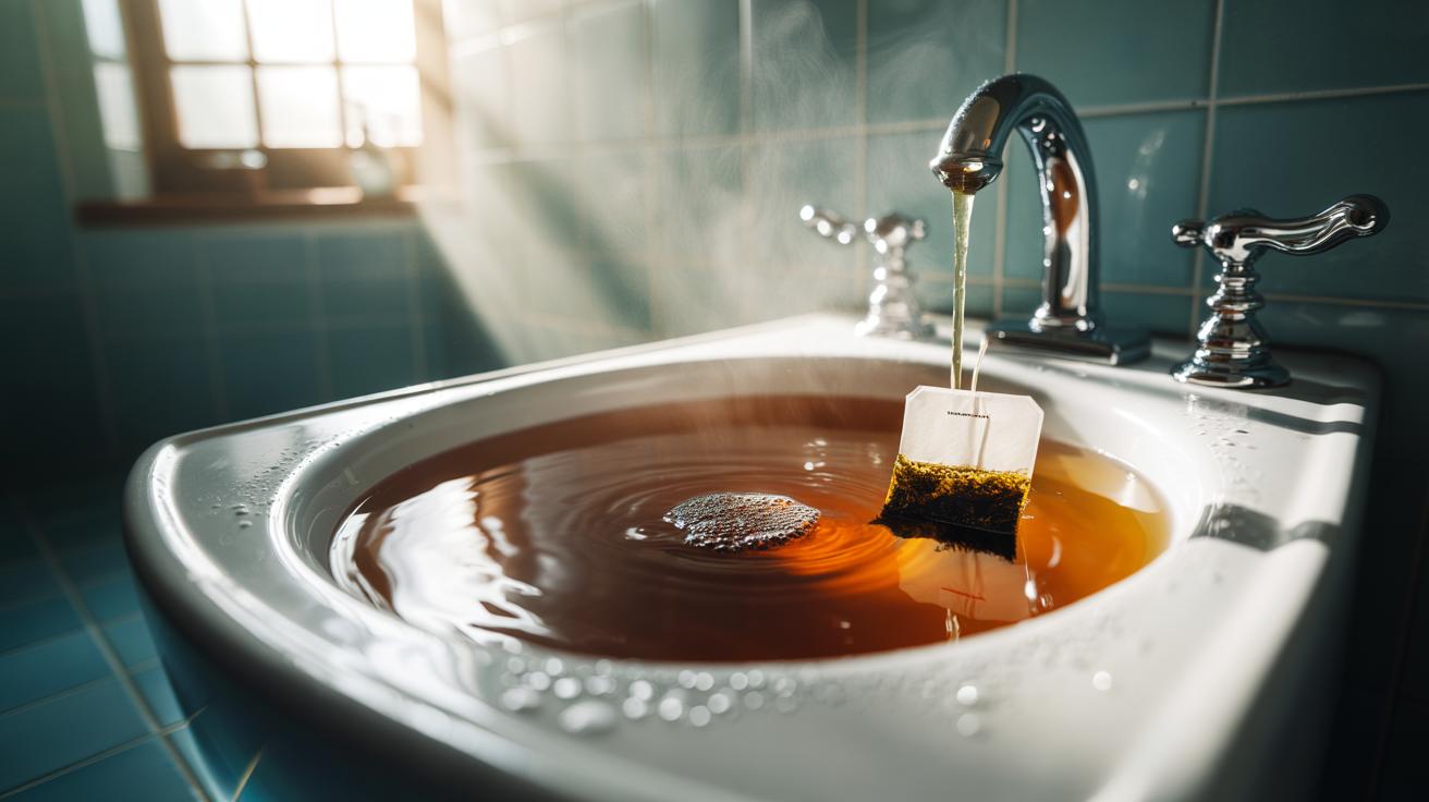 The tea bag soak that removes toilet bowl rings : how tannins dissolve mineral stains overnight