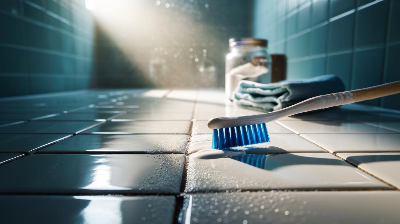 Baking soda miracle for grout grime : how abrasiveness lifts away dirt in 60 seconds