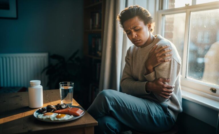 Illustration of how to recognise symptoms of vitamin D deficiency in adults