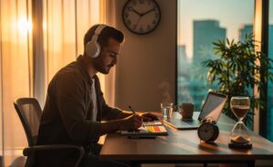 Illustration of structuring your day for maximum productivity according to psychologists