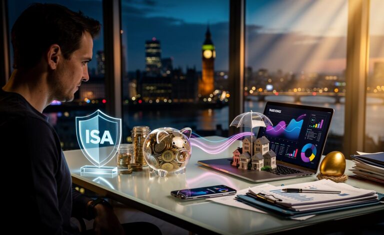 Illustration of new UK savings rules for 2026, including ISA flexibility, shrinking allowances, PSA thresholds, MTD ITSA reporting, and FSCS protection