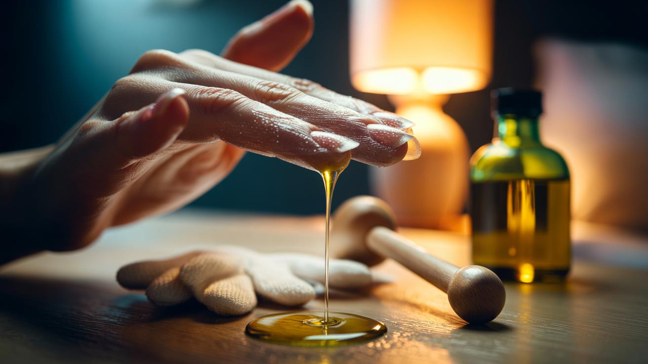 Olive oil + cling film that softens cuticles overnight : how heat drives moisture