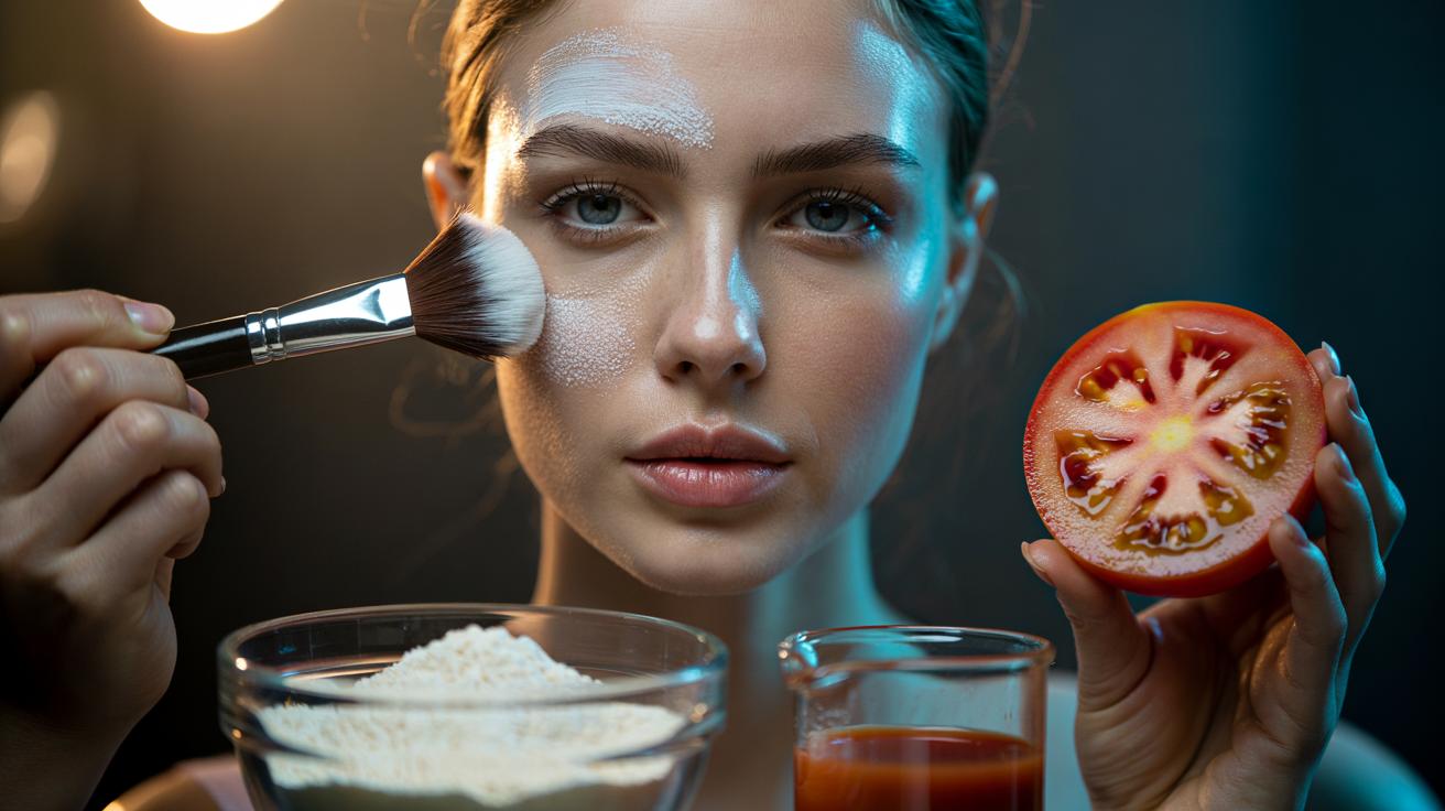 Rice flour + tomato that mattifies T-zone 10 h : how both control oil