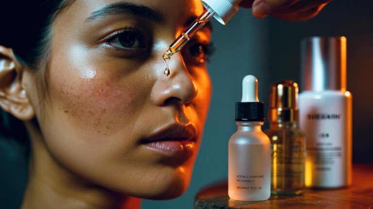 Illustration of a £2 tranexamic acid serum dupe used to fade dark spots in 10 days