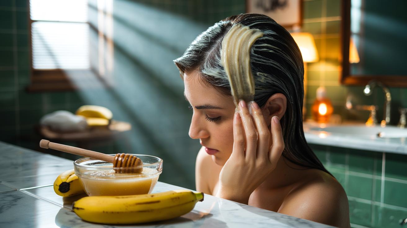 The banana + honey conditioner that stops hair shedding : how potassium strengthens roots