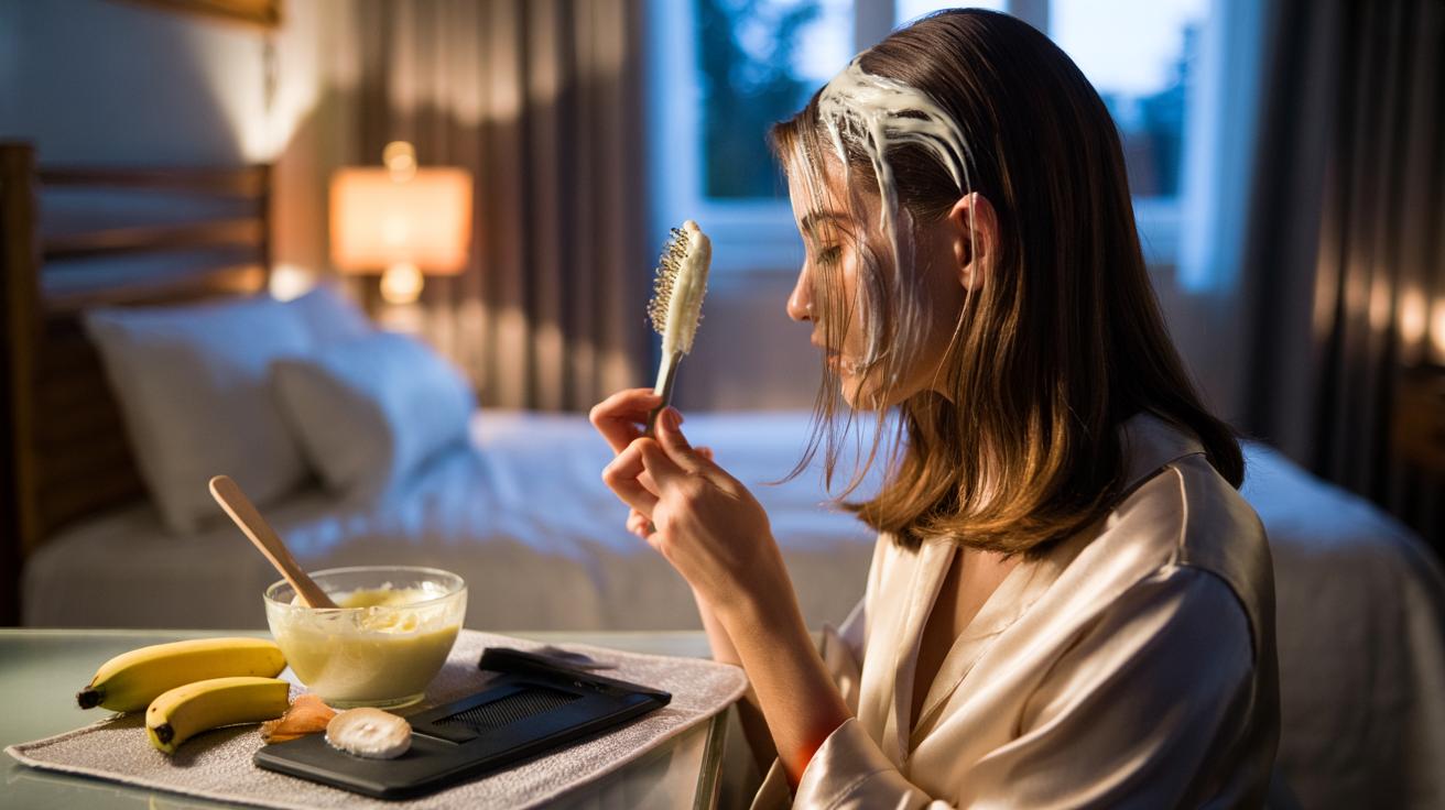 The banana mask that repairs heat-styled hair overnight : how potassium rebuilds bonds fast