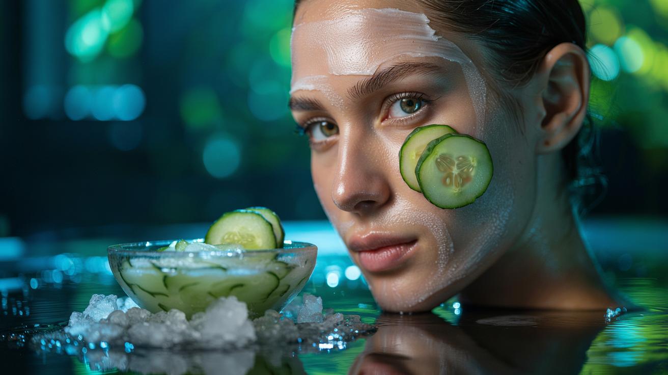 The cold cucumber mask that closes large pores : how chill tightens skin instantly