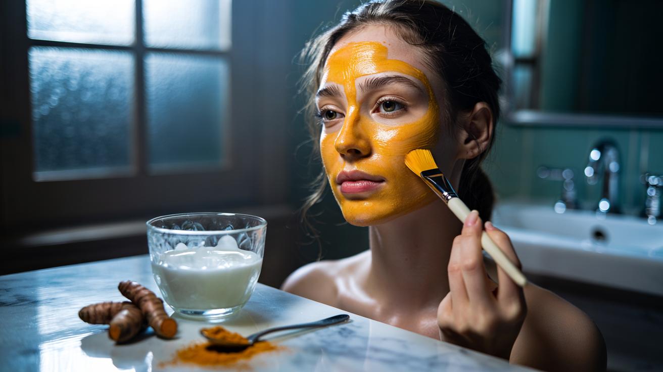 The cold milk + turmeric mask that heals acne scars : how both fade redness overnight
