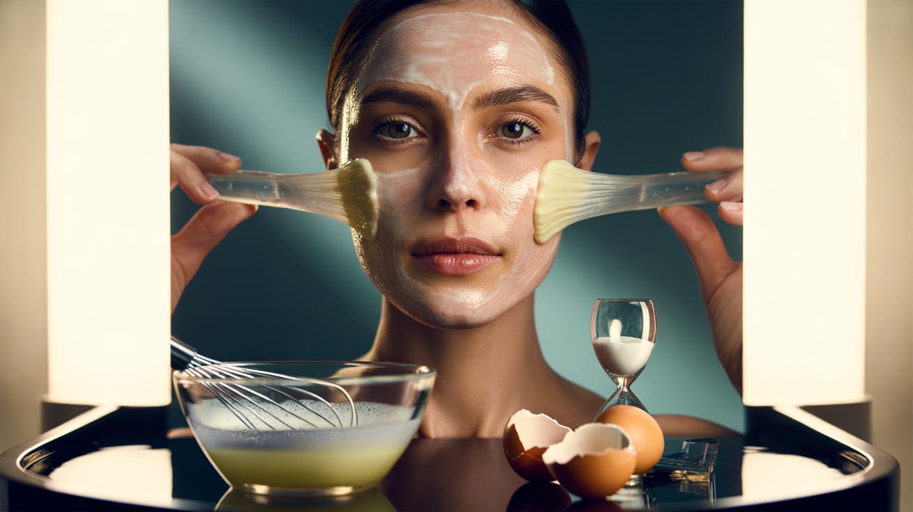 The egg white mask that lifts cheeks in 10 minutes : how protein tightens skin instantly