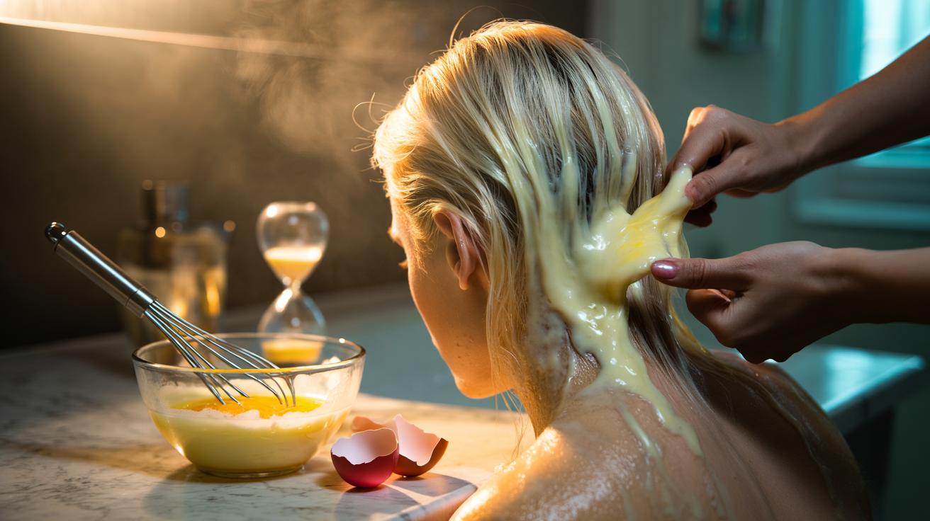 The egg yolk + mayonnaise mask that fixes bleach-fried hair : how fats rebuild in one hour