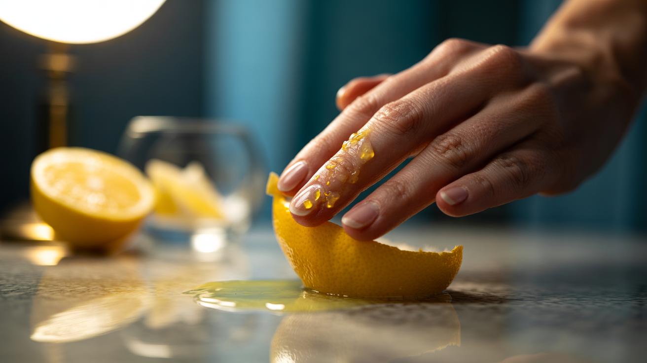 The lemon peel rub that whitens yellow nails : how citric acid lifts stains instantly
