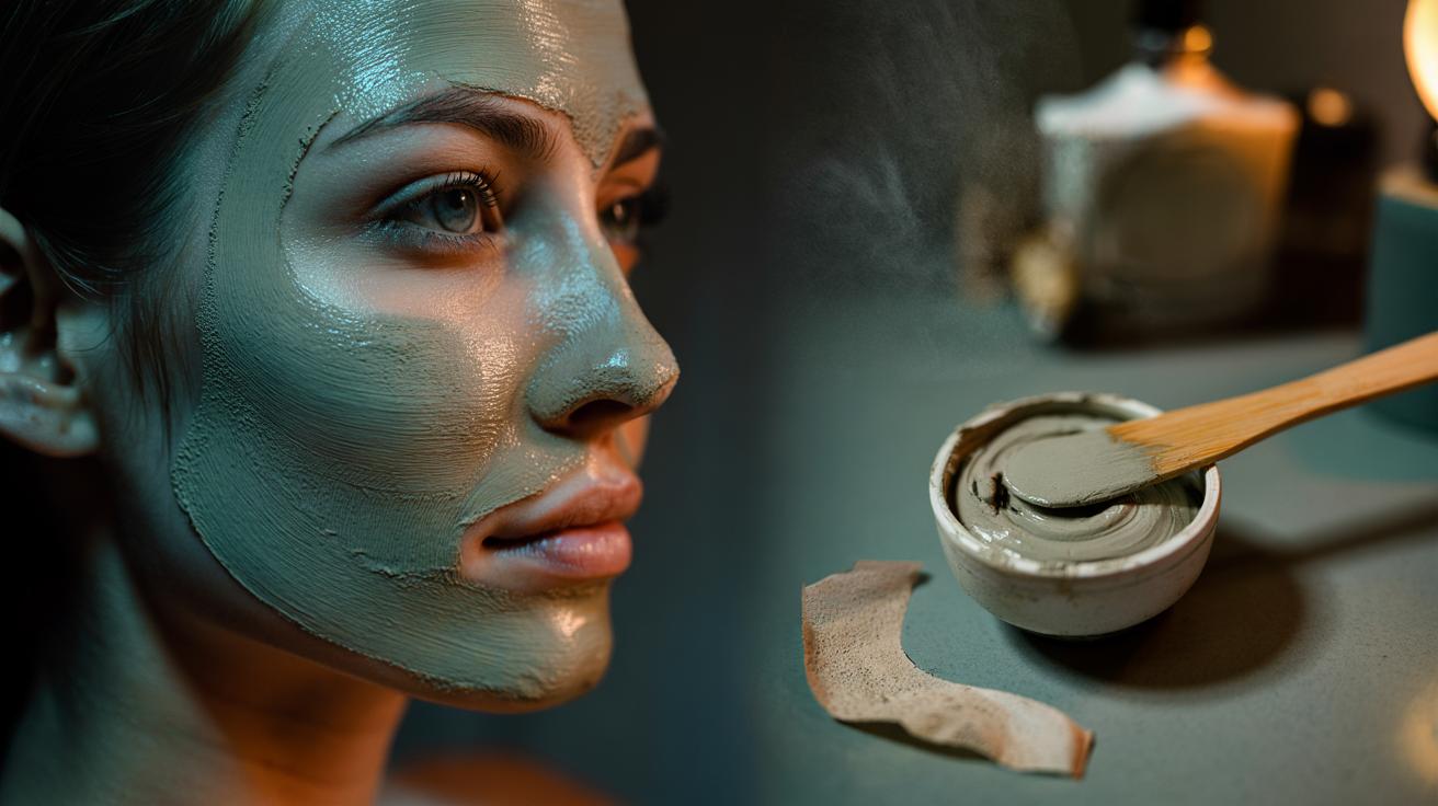 Illustration of the one-ingredient bentonite clay mask that pulls blackheads out better than pore strips