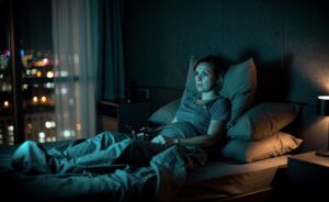 Illustration of the real reason you should stop watching TV before bed