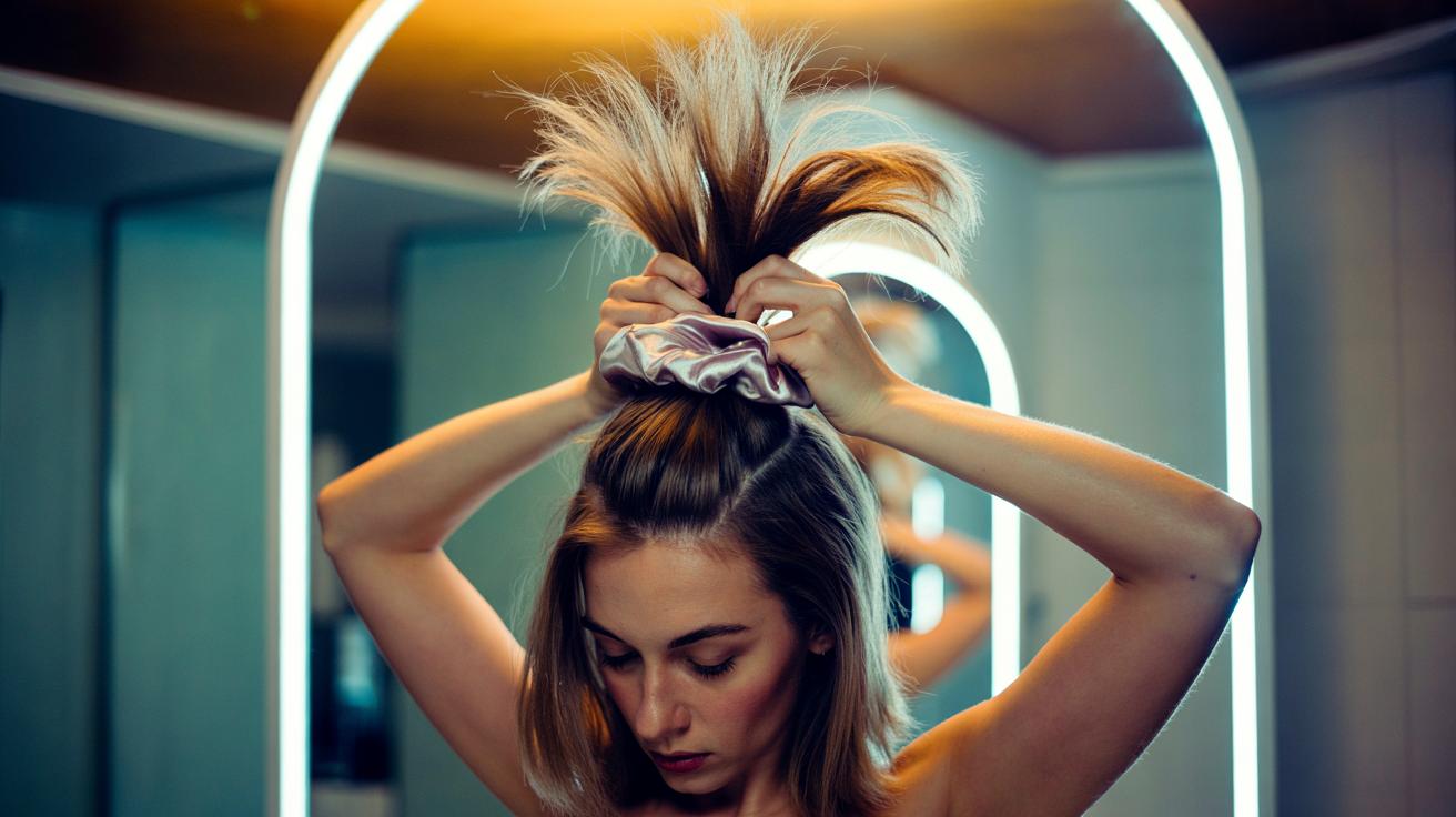 The upside-down ponytail method that gives instant root lift without teasing or hairspray