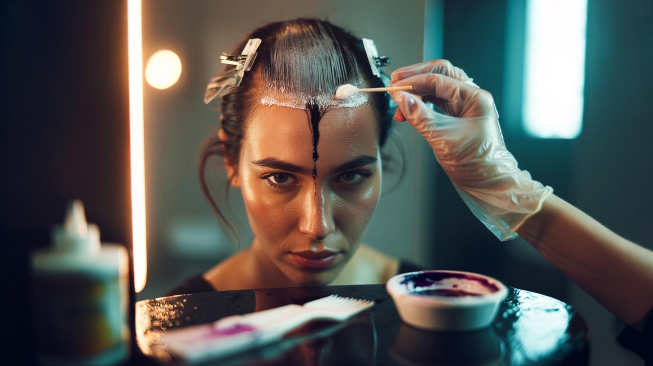 The vaseline before dyeing that stops forehead stains : how it creates a perfect barrier