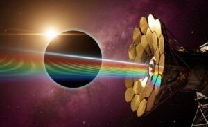 Illustration of NASA’s confirmation of atmospheric disequilibrium on a temperate exoplanet detected through transit spectroscopy