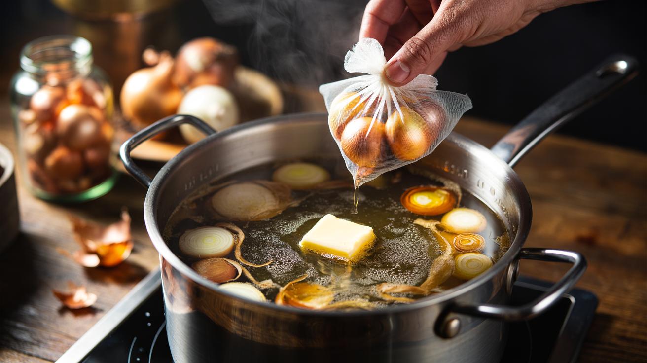Use onion skins to add unparalleled flavor to soups : why natural oils enhance in just 5 minutes