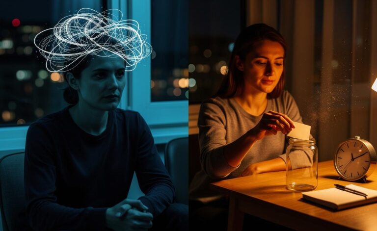 Illustration of what psychologists say about overthinking and tips to break the cycle