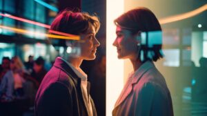 Illustration of cognitive load shaping first impressions and strategies to reduce mental effort for easier, more likable social interactions